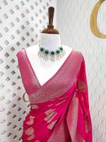 Georgette banarasi with bud shaped butts - Image 23