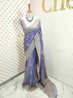 Georgette banarasi with bud shaped butts - Image 25