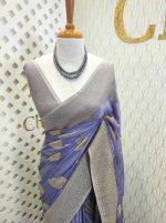 Georgette banarasi with bud shaped butts - Image 27