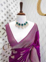 Georgette banarasi with bud shaped butts - Image 42