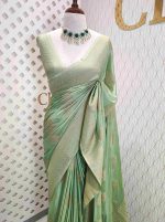 Georgette banarasi with bud shaped butts - Image 45