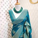Georgette banarasi with bud shaped butts