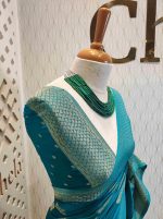 Georgette banarasi with bud shaped butts - Image 6