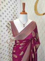 Georgette banarasi with bud shaped butts - Image 49