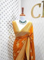 Georgette banarasi with bud shaped butts - Image 9