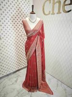 Georgette banarasi with 5 stem plant butta - Image 7