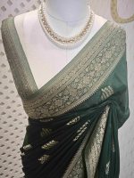 Georgette banarasi with 5 stem plant butta - Image 10