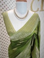 Georgette banarasi with 5 stem plant butta - Image 17