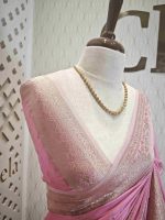 Georgette banarasi with 5 stem plant butta - Image 28
