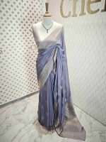 Georgette banarasi with 5 stem plant butta - Image 23