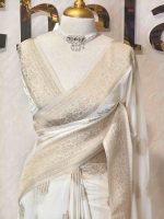 Georgette banarasi with 5 stem plant butta - Image 65