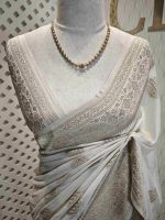 Georgette banarasi with 5 stem plant butta - Image 37