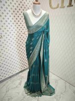 Georgette banarasi with 5 stem plant butta - Image 4