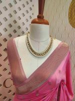 Georgette Banarasi with flower bush border - Image 28