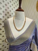 Georgette Banarasi with flower bush border - Image 21