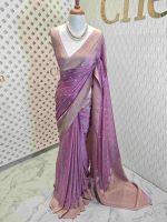 Georgette Banarasi with leaf tree border - Image 13