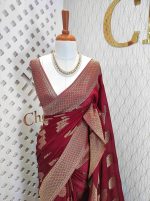 Georgette banarasi with bud shaped butts - Image 29