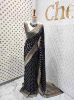 Georgette Banarasi 2 bias line design - Image 30