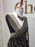 Georgette Banarasi 2 bias line design - Image 33