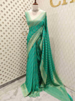 Georgette Banarasi 2 bias line design - Image 89