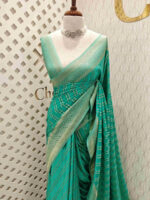 Georgette Banarasi 2 bias line design - Image 90