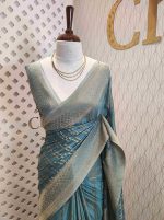 Georgette Banarasi 2 bias line design - Image 39