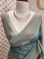 Georgette Banarasi 2 bias line design - Image 40