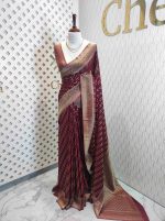 Georgette Banarasi 2 bias line design - Image 2