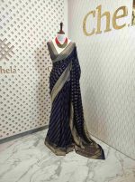 Georgette Banarasi 2 bias line design - Image 46