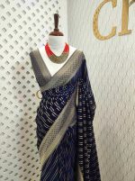 Georgette Banarasi 2 bias line design - Image 47