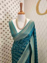Georgette Banarasi 2 bias line design - Image 59
