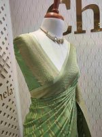 Georgette Banarasi 2 bias line design - Image 65