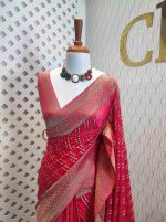 Georgette Banarasi 2 bias line design - Image 67
