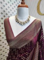 Georgette Banarasi 2 bias line design - Image 70