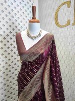 Georgette Banarasi 2 bias line design - Image 71