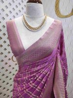 Georgette Banarasi 2 bias line design - Image 7