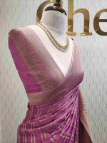 Georgette Banarasi 2 bias line design - Image 9