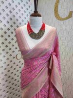 Georgette Banarasi 2 bias line design - Image 19