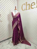 Georgette Banarasi 2 bias line design - Image 23