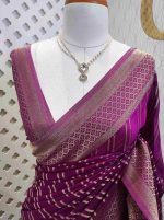 Georgette Banarasi 2 bias line design - Image 24