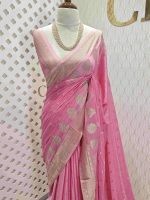Georgette Banarasi with leaf tree border - Image 50