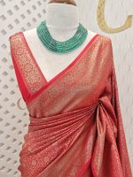 Soft katan with creeper veins and small flower design - Image 19