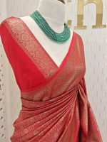 Soft katan with creeper veins and small flower design - Image 21