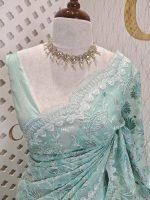 Kota silk with colorful thread work and beads work - Image 4