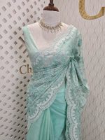 Kota silk with colorful thread work and beads work - Image 5