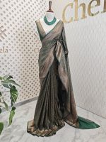 Soft katan with creeper veins and small flower design