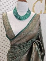 Soft katan with creeper veins and small flower design - Image 5