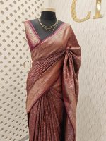 Soft katan with creeper veins and small flower design - Image 15