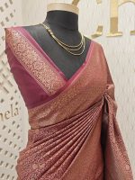 Soft katan with creeper veins and small flower design - Image 16