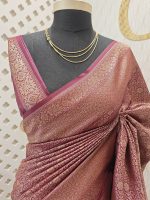 Soft katan with creeper veins and small flower design - Image 17